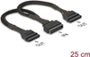 Picture of Delock SATA Power Cable 15 pin female > 2 x SATA 15 pin male 25 cm