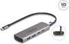 Picture of Delock USB 10 Gbps 2 Port USB Type-A + 2 Port USB Type-C™ Hub with USB Type-C™ connector and additional power port
