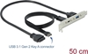 Picture of Delock USB 3.1 Slot Bracket with 1 x USB Type-C™ and 1 x USB Type-A Port