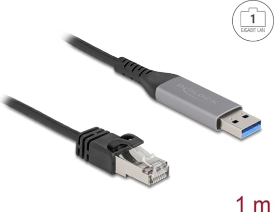 Picture of Delock USB LAN Cable USB Type-A to RJ45 Gigabit Ethernet 1 m