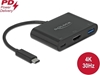 Picture of Delock USB Type-C™ Adapter to HDMI 4K 30 Hz with USB Type-A and USB Type-C™ PD