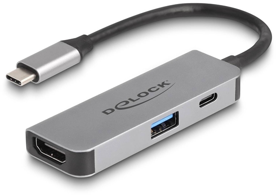 Picture of Delock USB Type-C™ Adapter to HDMI 4K 60 Hz with USB Type-A and USB Type-C™ PD 95 W