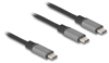 Picture of Delock USB-C™ Y-Cable 1 x male to 2 x male PD 3.0 100 W intelligent power distribution 1.2 m
