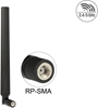 Picture of Delock WLAN 802.11 ac/a/h/b/g/n Antenna RP-SMA plug 5 - 7 dBi omnidirectional with tilt joint black