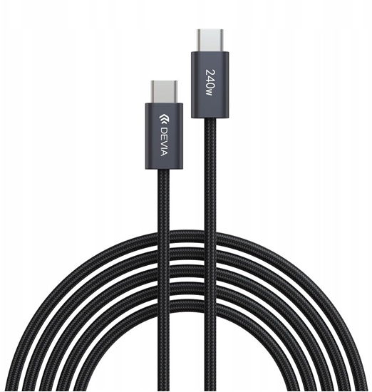 Picture of Devia kabel Extreme EC652 PD USB-C - USB-C 2,0 m 240W czarny