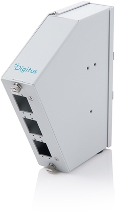 Attēls no Digitus Fiber optic DIN rail splice distributor, angled, 6 SC DX/LC Quad, grey