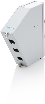 Attēls no Digitus Fiber optic DIN rail splice distributor, angled, 6 SC SX/LC DX, grey