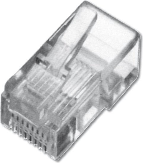 Picture of Digitus Modular plugs for round cable, Pass through connector