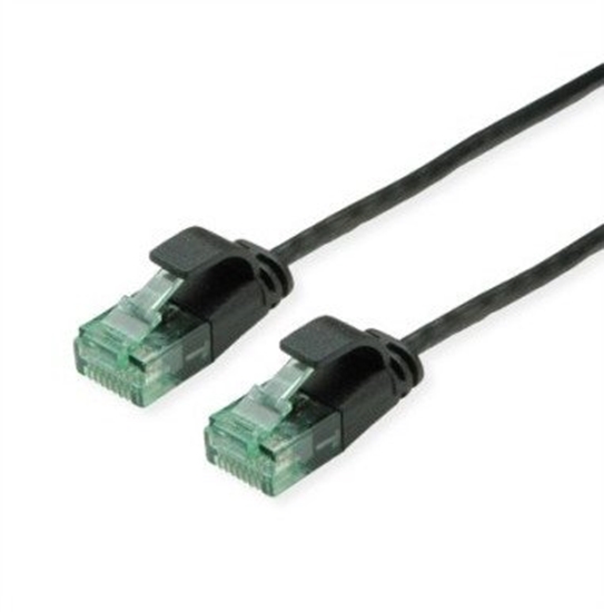 Picture of Digitus ROLINE RM UTP Data Center Patch Cord Cat.6A (Class EA), wski, czarny, 1 m