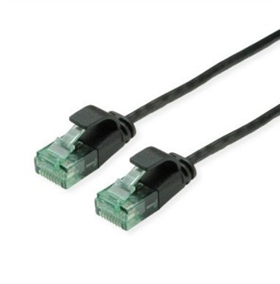 Изображение Digitus ROLINE RM UTP Data Center Patch Cord Cat.6A (Class EA), wski, czarny, 2 m