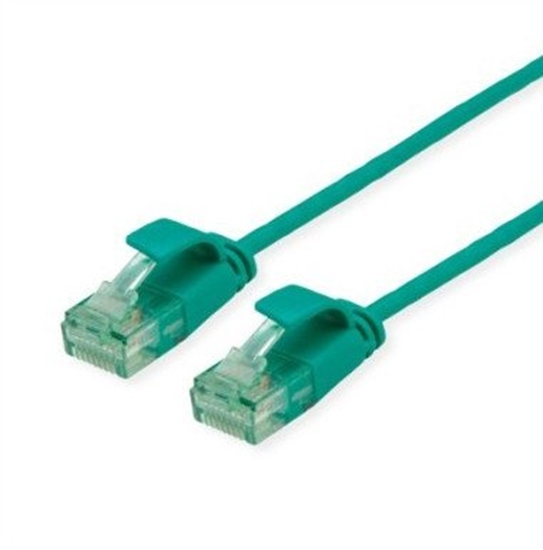Изображение Digitus ROLINE RM UTP Data Center Patch Cord Cat.6A (Class EA), wski, zielony, 0,5 m
