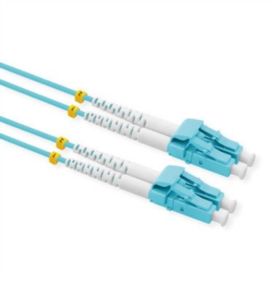 Picture of Digitus VALUE kabel wiatowodowy 50/125m OM3, LC/LC, zcze Low-Loss, turkusowy, 15 m