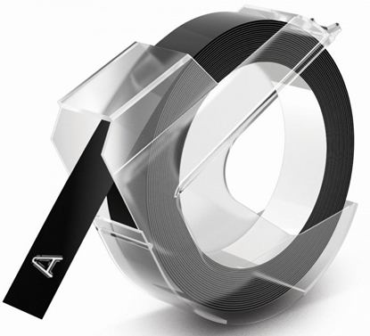 Attēls no Dymo 3D Label Tape 9 mm x 3 m Plastic glossy black