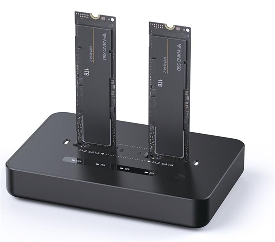 Picture of Dokstacija Gembird Desktop dual driveSSD USB Type-C M.2 NVME and SATA