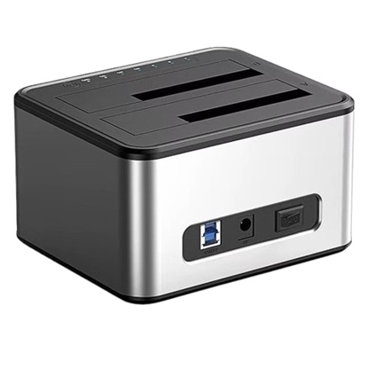 Attēls no Dual Bay Docking Station, 2.5"/3.5" SSD/HDD, USB-B