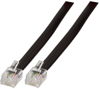 Attēls no EFB K2404SW.1, 1 m, RJ12, RJ12, Black, Male, Male