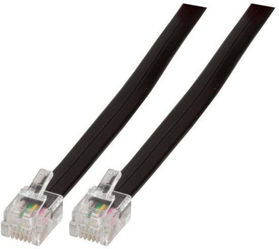 Picture of EFB K2404SW.1, 1 m, RJ12, RJ12, Black, Male, Male