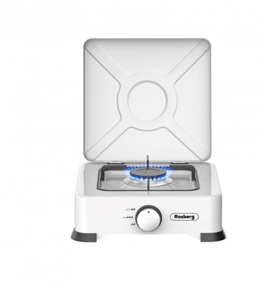 Attēls no Electrolux Jednopytowa kuchenka gazowa z pokryw Rosberg R51454E1 30 mbar\2 2 kWh biay stal wglowy obudowa aluminiowa 5R51454E1W (3800237043361)