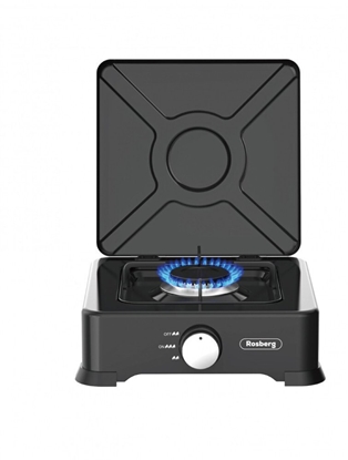 Attēls no Electrolux Jednopytowa kuchenka gazowa z pokryw Rosberg R51454E1 30 mbar\2 2 kWh czarny stal wglowa obudowa aluminiowa 5R51454E1B (3800237043354)