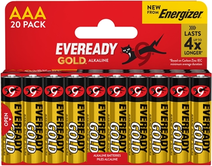 Attēls no Energizer Bateria EVEREADY GOLD from ENERGIZER, AAA, LR03, 1,5V, DHP20 EU, 20 szt.
