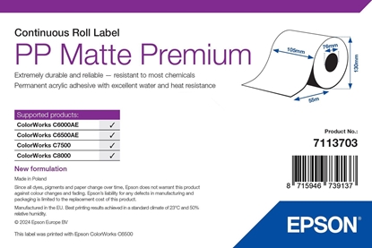 Attēls no EPSON PP Matte Label Premium Continuous