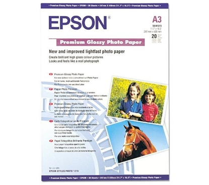 Attēls no Epson Premium Glossy Photo Paper A3, 20 Sheet, 255g    S041315