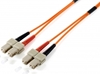 Изображение Equip 253337 InfiniBand un optiskās šķiedras kabelis 15 m 2x SC Dzeltens