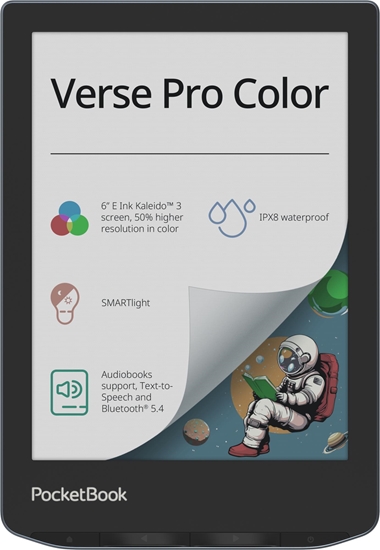 Изображение E-Reader|POCKETBOOK|Verse Pro Color|6"|1072x1448|1xUSB-C|Wireless LAN|Bluetooth|Dark Blue|PB634K3-1-WW
