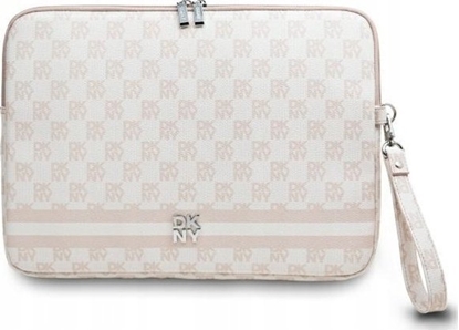 Attēls no Etui DKNY Sleeve DKCS14PVSHLP 14" róowy/pink Checkered Pattern Printed Stripes