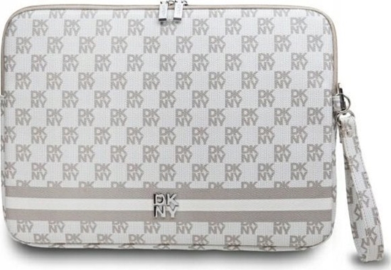 Изображение Etui DKNY Sleeve DKCS16PVSHLE 16" beowy/beige Checkered Pattern Printed Stripes