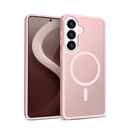 Attēls no Etui Hybrid Matte Magnetic - MagSafe Samsung Galaxy S26 Różowe