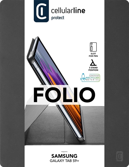 Picture of Etui na tablet Etui ze stojakiem Cellularline Folio pro Samsung Galaxy Tab S9+ czarny