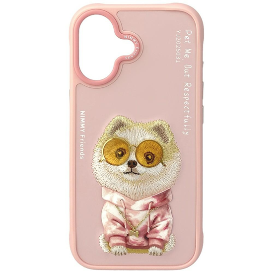Изображение Etui Nimmy Glasses Cool Dog do iPhone 17  różowy