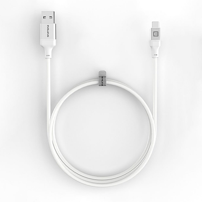 Изображение Evelatus Cable USB A to C 2M Aluminum housing braiding White