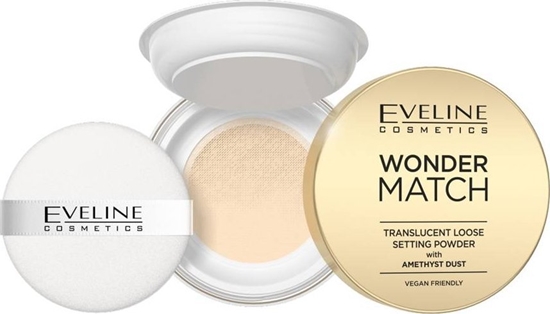 Изображение Eveline Wonder Match Puder sypki utrwalajcy z ametystowym pyem 6g