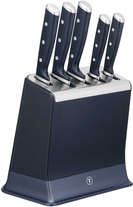 Attēls no EverSharp 5-pc Knife Set and Knife Block w/ Integrated Sharpener