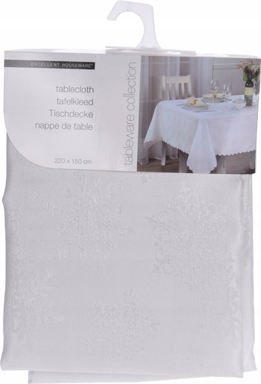 Picture of Excellent Houseware Obrus witeczny plamoodporny na stó 220x150CM EXCELLENT HOUSEWARE 139799