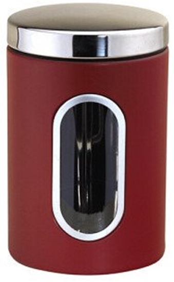Picture of EXCELLENT HOUSWARE Pojemnik do przechowywania ze stali nierdzewnej czerwony 2.0L Ø 12 1 × 19 6 cm 46312 Michelino 46312 (4047125463125)