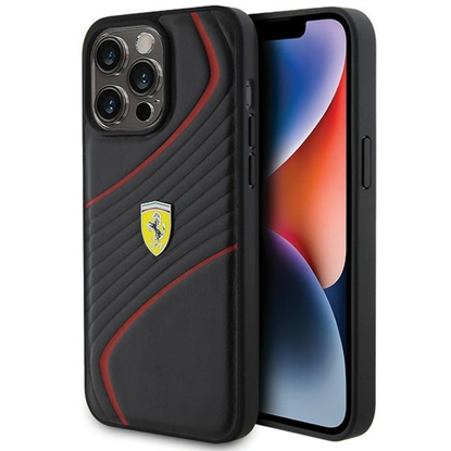 Изображение Ferrari Twist Metal Logo Back Case for Apple iPhone 15 Pro Max