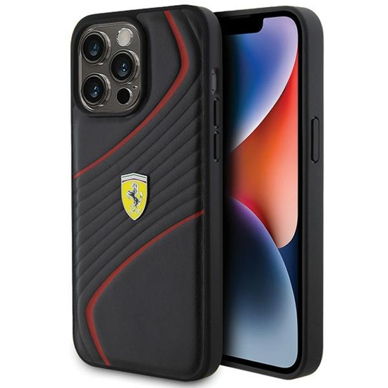 Изображение Ferrari Twist Metal Logo Back Case for Apple iPhone 15 Pro Max