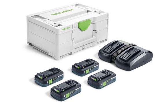 Picture of Piederumu komplekts Festool SYS 18V 4x4,0/TCL 6 DUO; 18 V; 4x4,0 Ah akum.