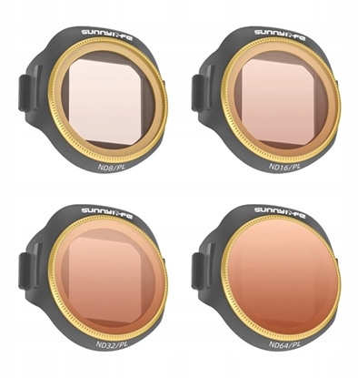 Attēls no Filtr SunnyLife Zestaw 4 filtrów Sunnylife ND8/PL + ND16/PL + ND32/PL + ND64/PL do MINI 5 Pro