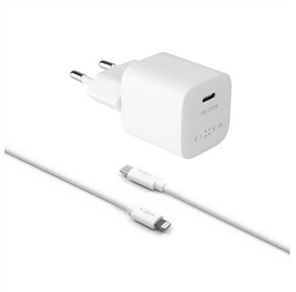 Attēls no Fixed | Mini USB-C Travel Charger USB-C/Lightning Cable