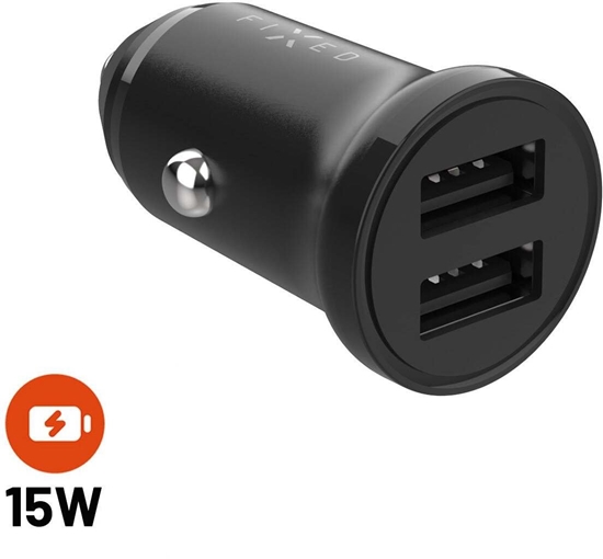 Picture of FIXED Dual USB Car Charger 15W, Black | Fixed