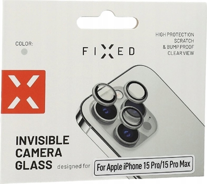 Attēls no Fixed Fixed Camera Glass do Apple iPhone 15 Pro/15 Pro Max, srebrny