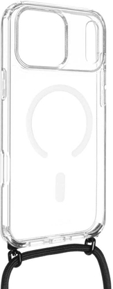 Attēls no Fixed MagPure Neck do MagSafe do iPhone 17 Pro Max, przezroczyste z czarn smyczk