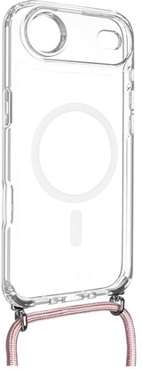 Attēls no Fixed MagPure Neck do MagSafe do iPhone Air, przezroczyste z róow smyczk