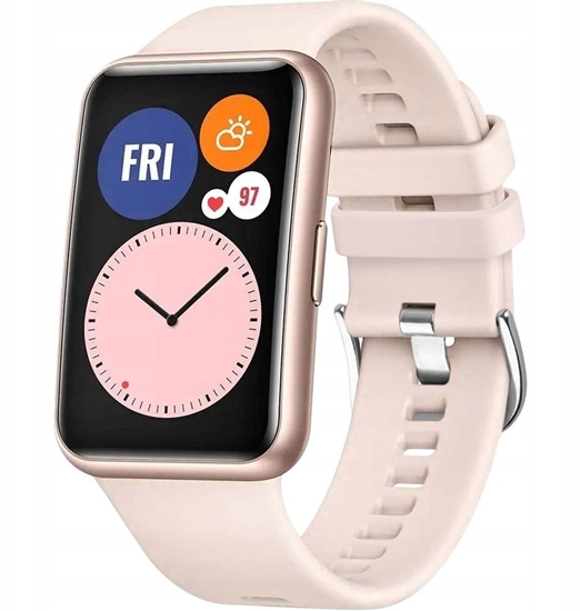 Изображение Fixed Pasek silikonowy do Huawei Watch FIT, róowy