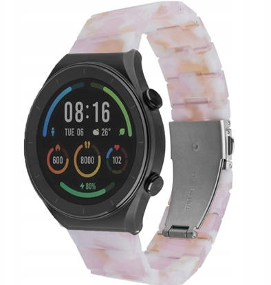 Picture of Fixed Pasek z ywicy Resin Pasek z szybkim zapiciem 18 mm do smartwatcha, Candy Pink