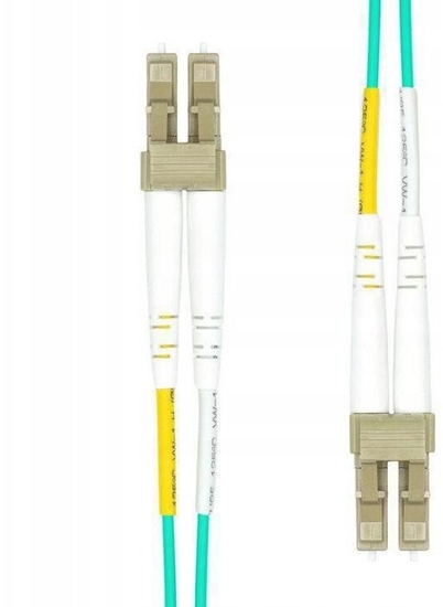 Picture of FO Cable 50/125. OM3. LC/LC-PC. Aqua. 1.0m